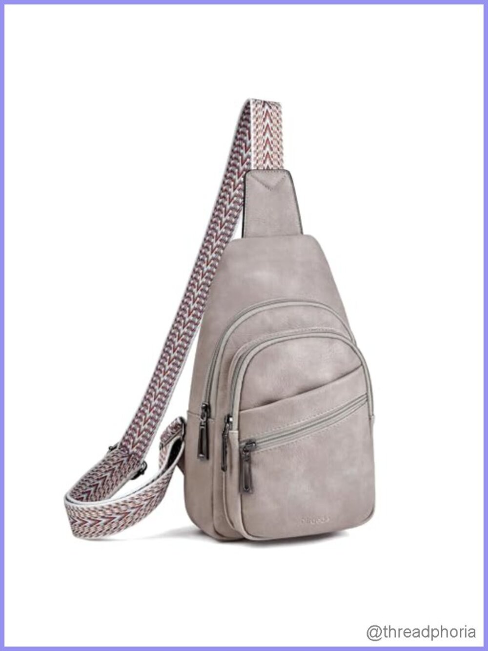 Women's Vegan PU Leather Crossbody Sling Bag Adjustable Strap Anti Theft